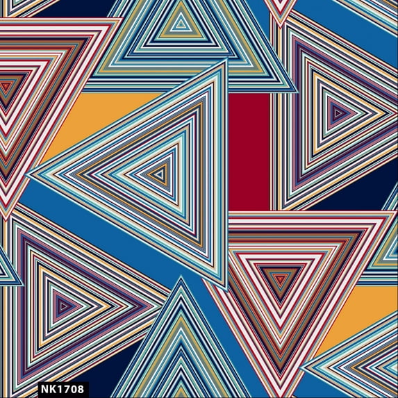 FREE SHIPPING!!! Abstract Optic Illusion 100% Cotton Quilting Fabric for DIY Projects by 45 YARDS - (Red, Blue, Mango, Navy and Turquoise) - PRINT FABRIC