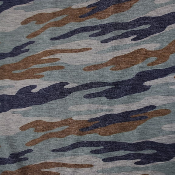 "Blush Mauve Military Pattern Printed on Poly Rayon Spandex Stretch Jersey Knit Fabric, DIY Projects by the Yard -Print Fabric