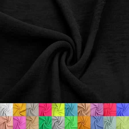 Black 100% Polyester Air Flow Lightweight Fabric By The Yard
