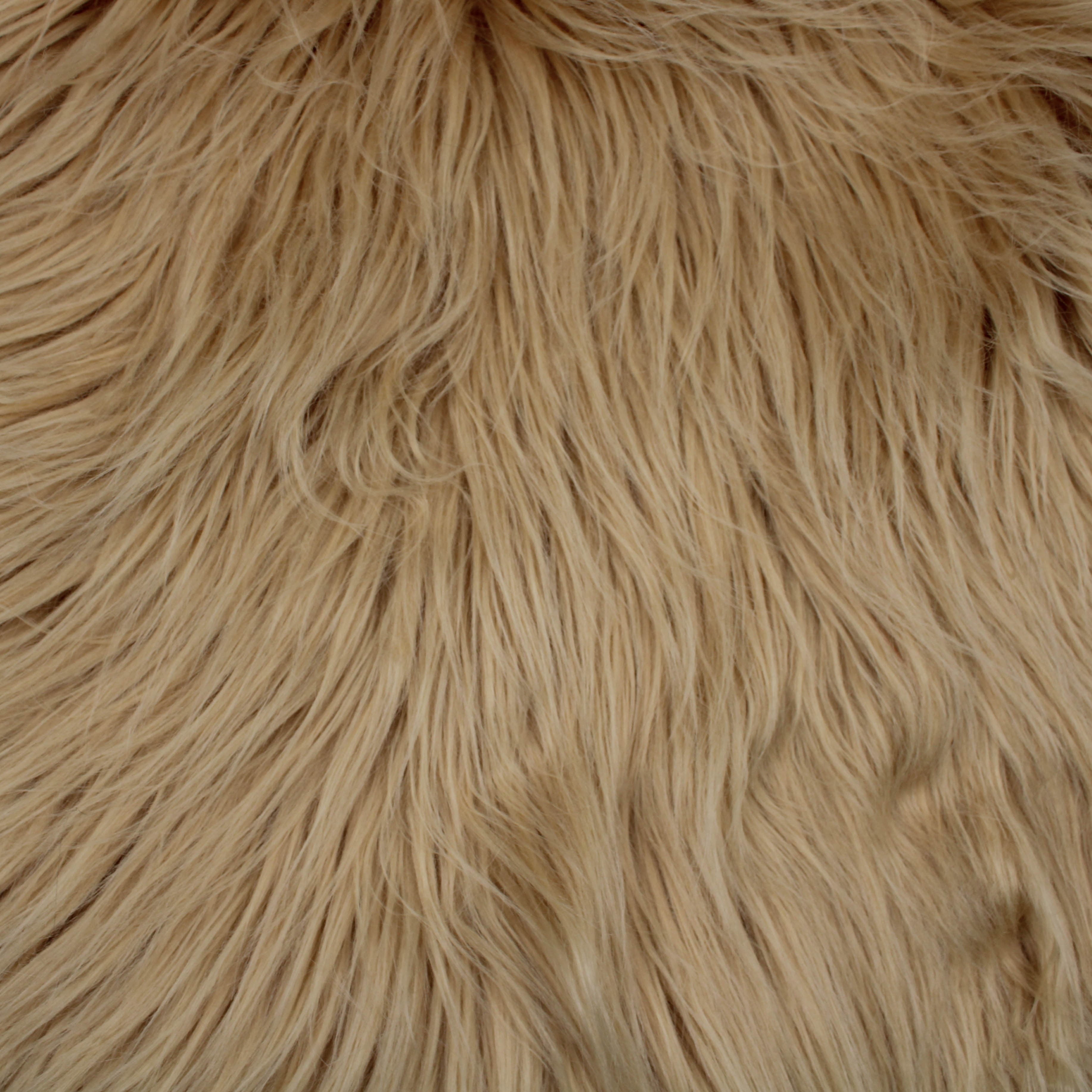FREE SHIPPING 15 YARDS Camel Faux Fur Fabric Long Pile Mongolian