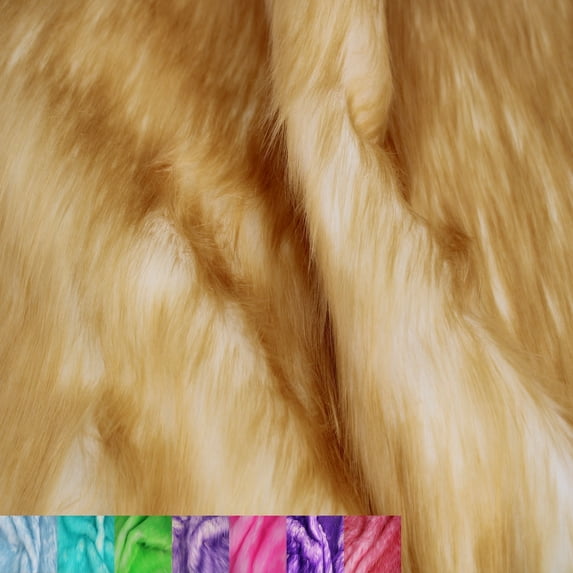 Faux Fur Fabric by the Half Yard – Soft, Shaggy, Mohair-Like Texture – Great for Sewing, Costumes, Crafts, and Decorations