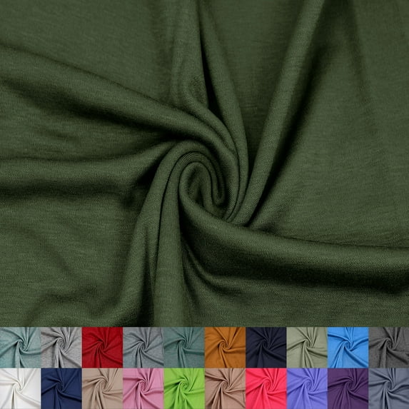 60" Solid Color Ponte Roma Rayon Spandex Fabric by the Yard 270 GSM - Soft Stretch Knit for Sewing and DIY Projects