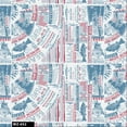thumbnail image 1 of Stylish Fabric Conversational Fish Menu Quilting Fabric for DIY Projects by 75 YARDS - (White, Dusty Blue and Rapsberry) - PRINT FABRIC, 1 of 2