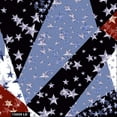 thumbnail image 1 of 100% Cotton Conversational Star Pattern Quilting Fabric, 45 Yards, Black, Burgundy, Peri Blue, 1 of 2