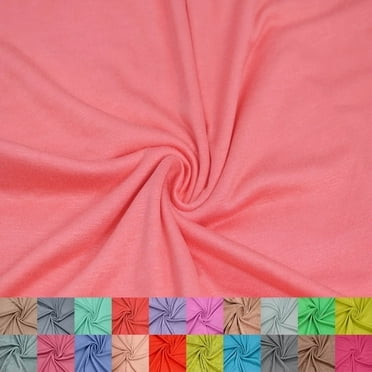 60" Wide Rayon Spandex Jersey Knit Fabric by the Yard - 4-Way Stretch, 160GSM, Medium Weight - Breathable - Apparel, Accessories, Maternity, Headbands & Crafts -Corallish