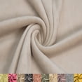 thumbnail image 1 of 63" Wide French Velour Fabric - (250GSM) 2-Way Stretch Poly Spandex Blend - Anti-winkle & Breathable - Drapery, Backdrops, Apparel, Home Decor, Crafts & DIY- Cream, 1 of 4