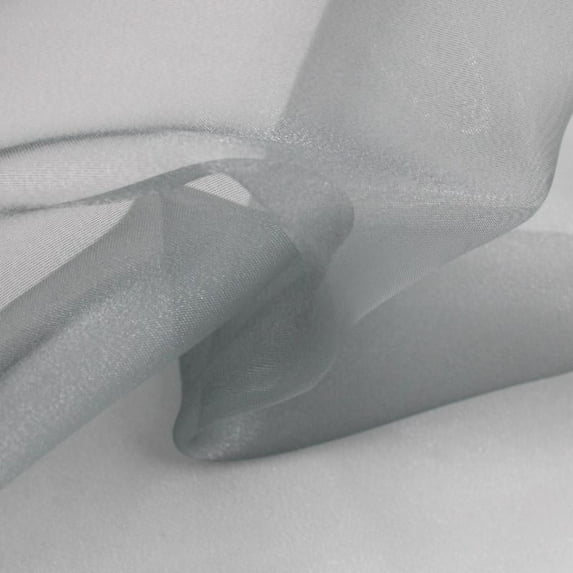 Stylish Fabric 60 in Organza Fabric, Solid Print, Solid, By the Bolt, 300 Yards, Dark Gray