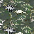 thumbnail image 1 of FREE SHIPPING!!! Dinosaurs with Water Colors Design 100% Cotton Quilting Fabric for DIY Projects by the Yard ( Grey, White, Green, Fern), 1 of 2