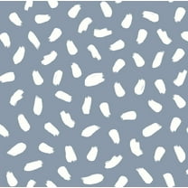 Stylish Fabric Dusty Blue Off White Animal Pattern Printed Poly Moroccan Fabric, DIY Projects by the Yard - PRINT FABRIC
