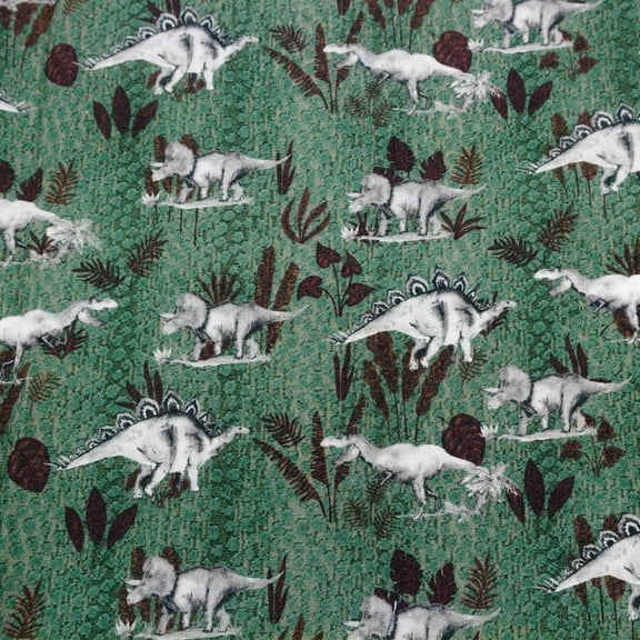 Stylish Fabric 44 in 100% Cotton Quilting Fabric, Historic Dinosaurs, 15 Yard, Multicolor