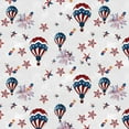 thumbnail image 1 of FREE SHIPPING!!! Hot Air Balloons and Fire Crackers Design 100% Cotton Quilting Fabric for DIY Projects by the Yard (Red, White, Blue, Navy), 1 of 2