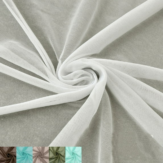 Chiffon Matte Jersey Stretch Fabric By The Yard, Ivory