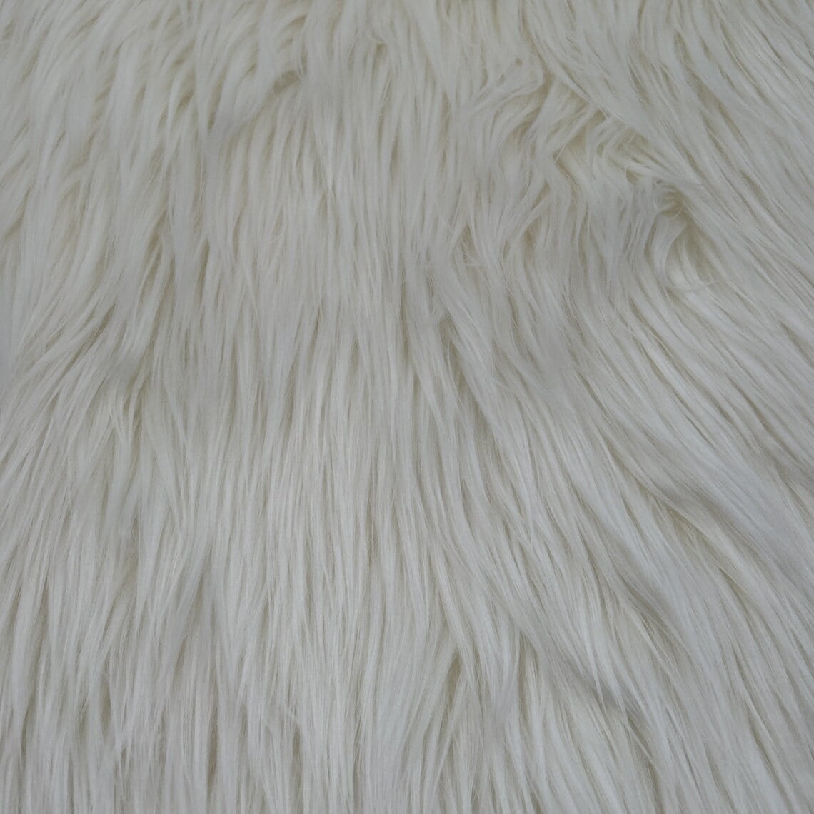 White fox imitation faux fur fabric by the meter 