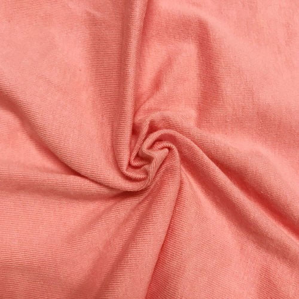 FREE SHIPPING!!! Light Coral Cotton Spandex Jersey Knit Fabric Combed 7oz 