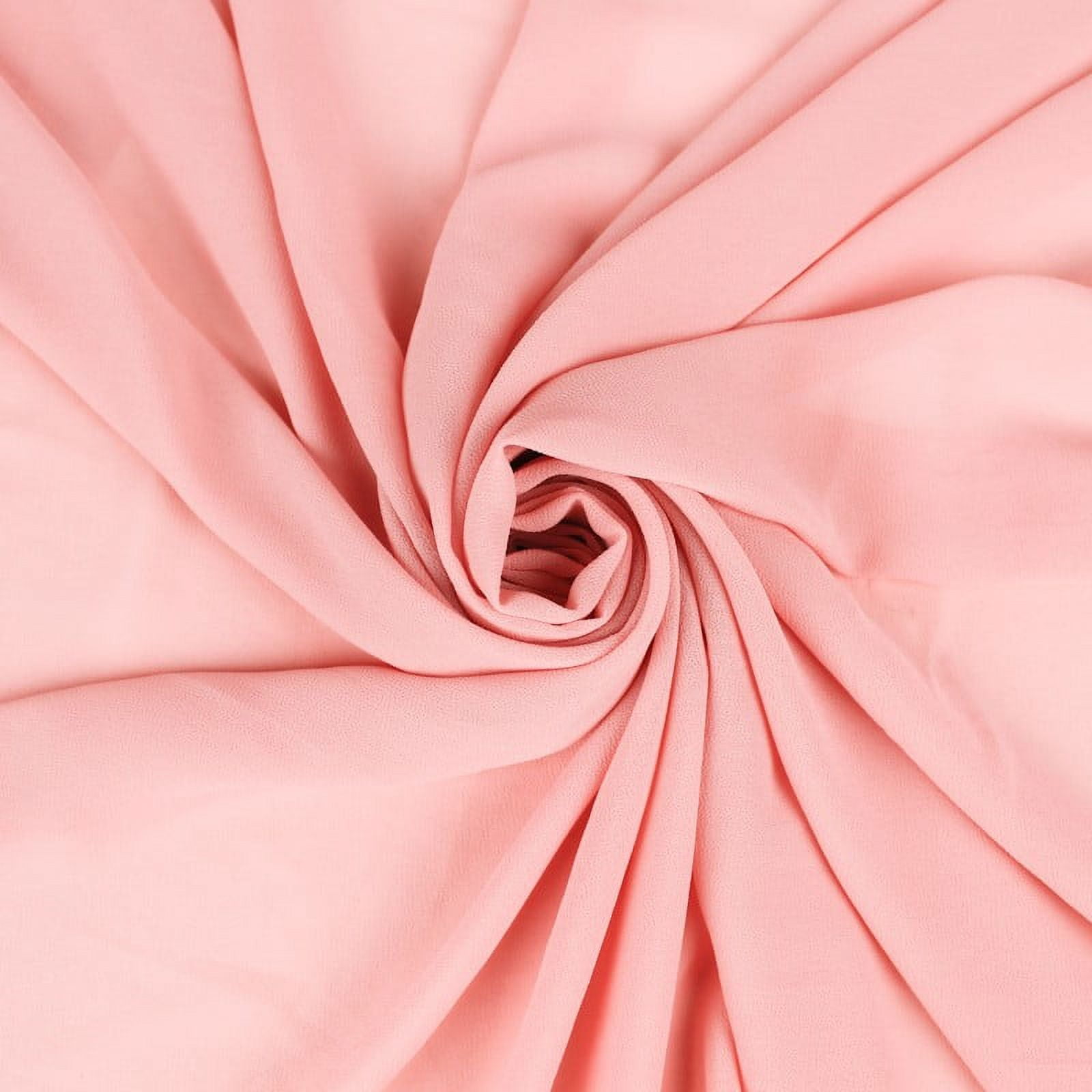 Chiffon Solid Blush Pink, Fabric by the Yard