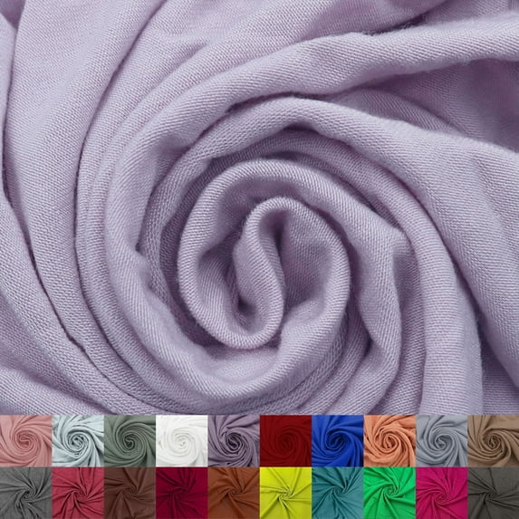 60" Wide Rayon Modal Spandex Jersey Knit Fabric by the Yard (225 GSM) - Medium Weight, 4-Way Stretch, Breathable - for T-Shirts, Leggings, Apparel & DIY Crafts- Lilac