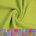 thumbnail image 1 of 57" Wide Poly Rayon Spandex Rib Knit Fabric by the Yard  - 240 GSM, Medium Weight, Soft & Breathable, 4-Way Stretch - Ideal for Clothing, Drapery, Tops & DIY -Lime, 1 of 4
