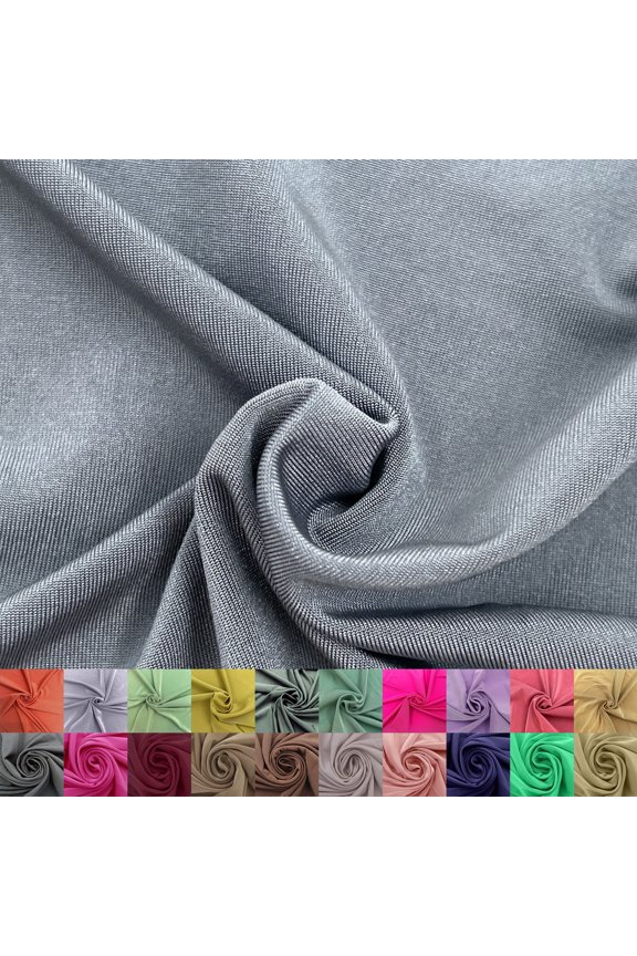 60" Solid Color Polyester Spandex Circular Knit Fabric - 200gsm by the Yard
