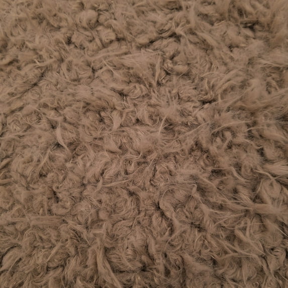 FREE SHIPPING!!! Mocha Flokati Curly Faux Fur Cuddly Fabric, DIY Projects by Half Yard