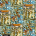 thumbnail image 1 of Stylish Fabric Mosaic Tile Pattern 100% Cotton Quilting Fabric for DIY Projects by the Yard - (Aqua, Gold,Orange and Olive) - PRINT FABRIC, 1 of 2