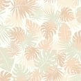 thumbnail image 1 of Stylish Fabric Off White Apricot Tropical Leaf Printed on Poly Moroccan Fabric, DIY Projects by the Yard, 1 of 2