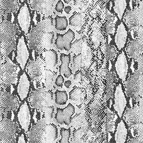Crepe Snake Skin Pattern Print Fabric, By The Yard, Off White Grey