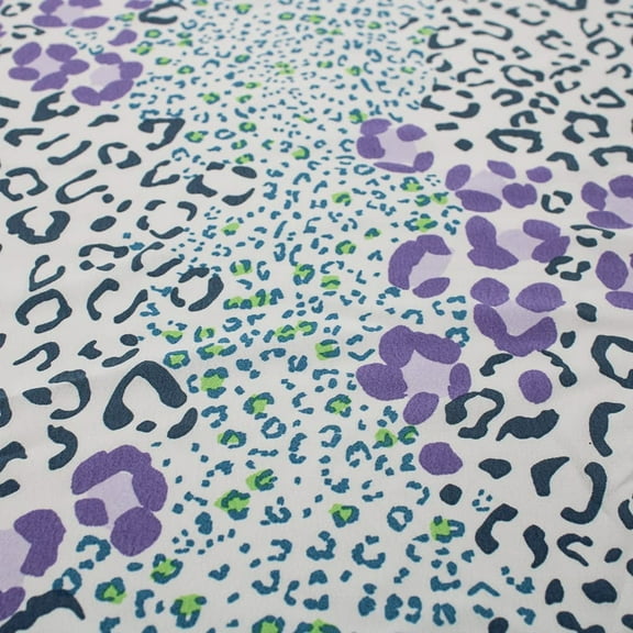 Stylish Fabric Off White Lavender Denim Animal Skin Pattern Printed Poly Moroccan Fabric, DIY Projects by the Yard - PRINT FABRIC