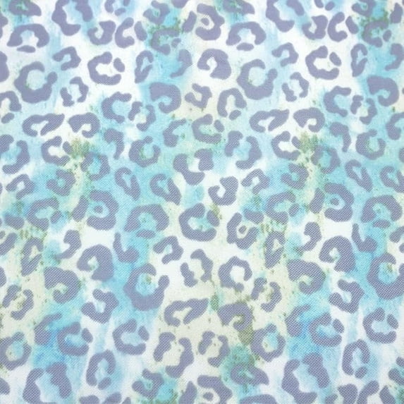 OffWhite Blue 60" Wide Printed Poly Spandex Lace Power Mesh Fabric by The Yard-100 GSM, Lightweight, 4-Way Stretch, Breathable – Apparel, Headbands, Bridal & Accessories.