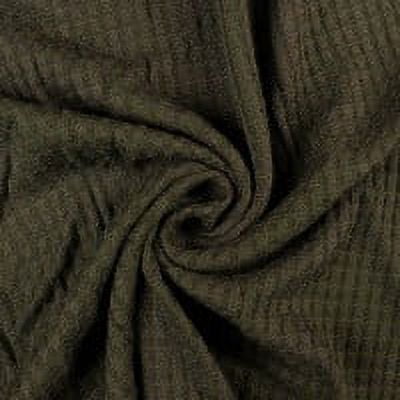 FREE SHIPPING!!! Olive Waffle Rayon Spandex Open Knit Fabric