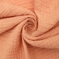thumbnail image 1 of 55" Wide 100% Cotton Gauze Fabric by the Yard - 130GSM, Lightweight, 2-Way Stretch, Soft & Breathable - Apparel, Clothing, Headbands, Decorations, Drapery & DIY -Peach Papaya, 1 of 4