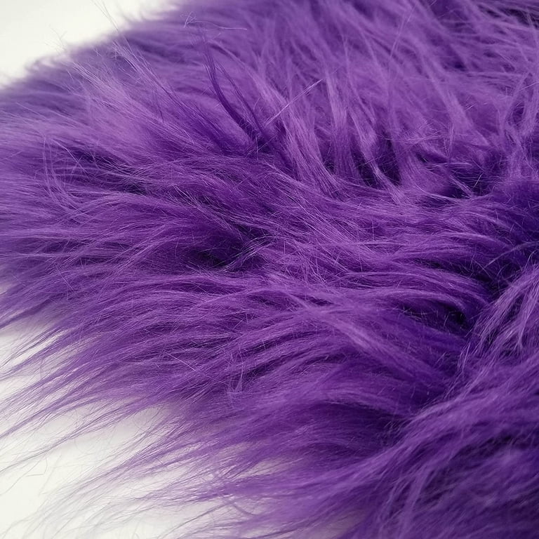 FREE SHIPPING!!! Purple Faux Fur Fabric Long Pile Mongolian ...