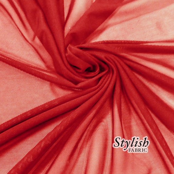 FREE SHIPPING!!! Red Nylon Power Mesh Fabric, DIY Projects by the Yard