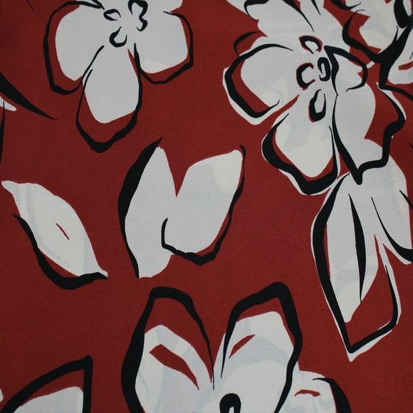 Rust Cream 59" Wide 100% Polyester Mechanical Satin Chiffon-Crepe Fabric by The Yard-100 GSM, Lightweight, Anti-Wrinkle, Non-Stretched-Dresses, Scarves, Blouses & DIY.