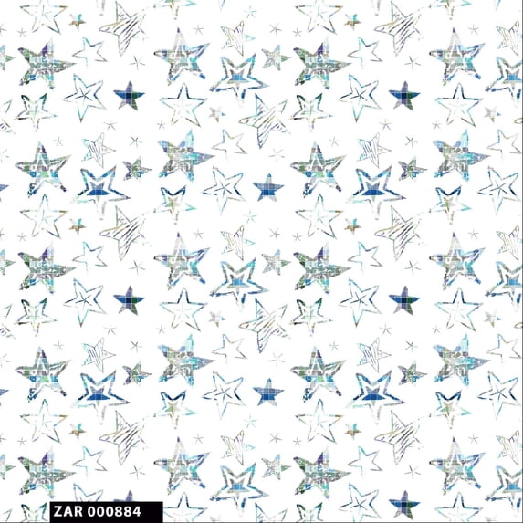 FREE SHIPPING!!! Seamless Checkered Star Pattern 100% Cotton Quilting Fabric for DIY Projects by the Yard - (Ivory, Aqua,Blue and Green) - PRINT FABRIC