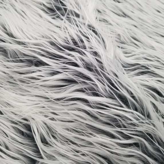 Stylish Fabric Silver Frost 3" long Pile Mongolian Faux Fur Fabric Newborn Nest, Photo Props by Half Yard