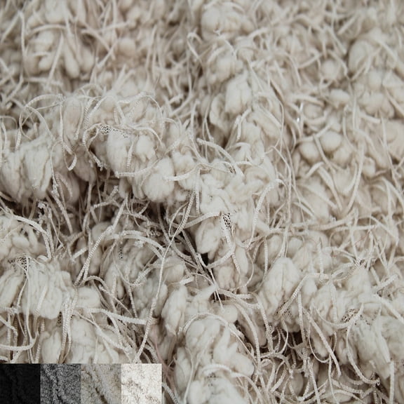 Stylish Fabric 59 in Faux Fur Fabric, Solid Print, Apparel Fabric, 10 Yard Precut, Stone.