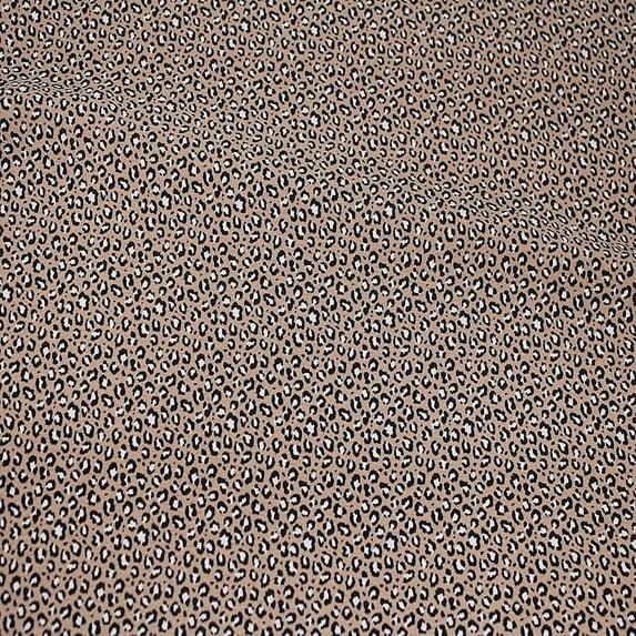 Taupe Black 58" Wide Printed 100% Polyester Moroccan Fabric-120GSM, Lightweight, Non-Stretched, Anti-Wrinkle & Breathable-Apparel, Dresses, Draperies, Headbands & DIY.