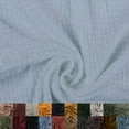 thumbnail image 1 of 59" Wide Rayon Spandex Waffle Open Knit Fabric -Anti Wrinkle,Breathable Fabric by the Yard-210 GSM-for Sewing, Apparel, Clothing, Headbands, Decorations, School, Home, and DIY Projects-White, 1 of 4