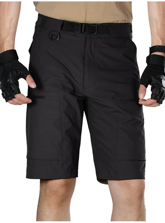 FREE SOLDIER Mens Breathable Quick Dry Hiking Cargo Shorts with Belt