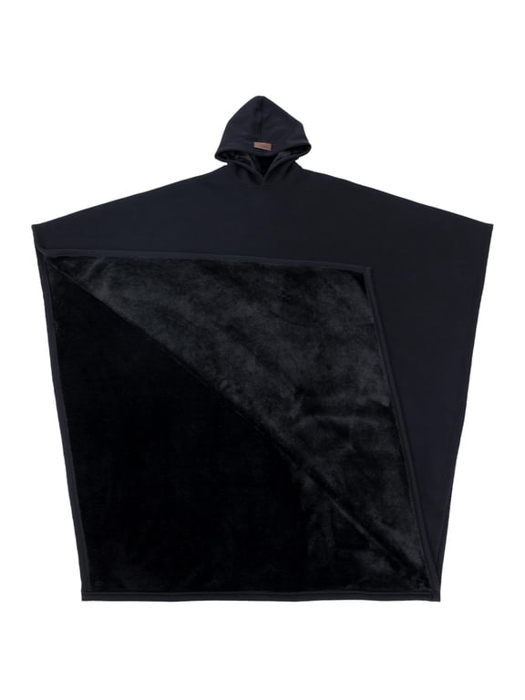 Eden Hoodie – Oversized Weighted Hoodie Cloak with Ultra-Soft Faux Fur Liner (Obsidian, 5'11 or Taller)