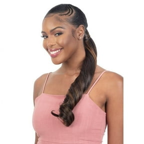 FREE TRESS Milky Way Organique Pony Pro Easy Wrap Around Ponytail French Roll Wave 24" (1B)