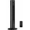 thumbnail image 1 of FREE VILLAGE 36 inch Tower Fan Portable Floor Fans,85°Oscillating Fan Quiet Cooling 12H Timer Remote Control Standing Bladeless Electric 3 Wind Speeds 4 Modes Bedroom Drom Office,Black, 1 of 8