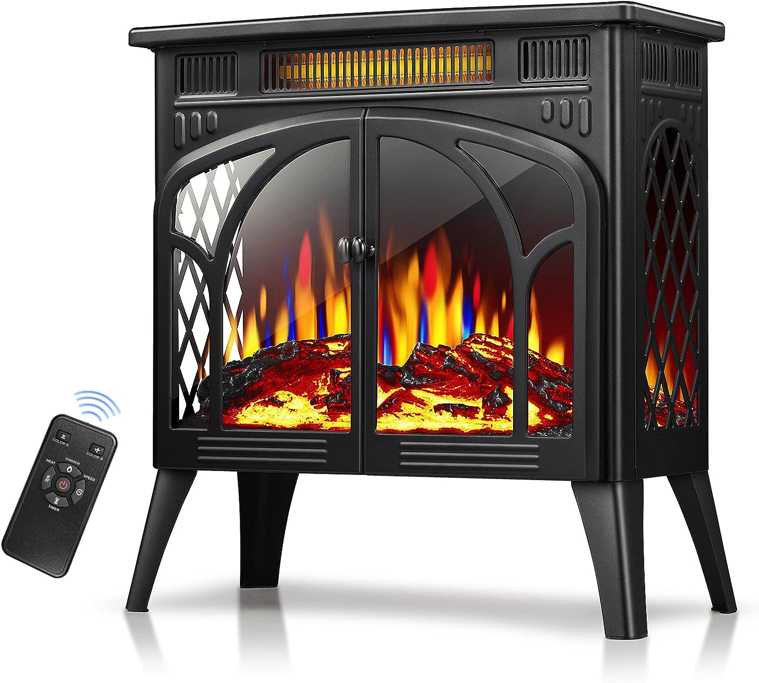 ChimneyFree Electric Fireplace Personal Space Heater, Black