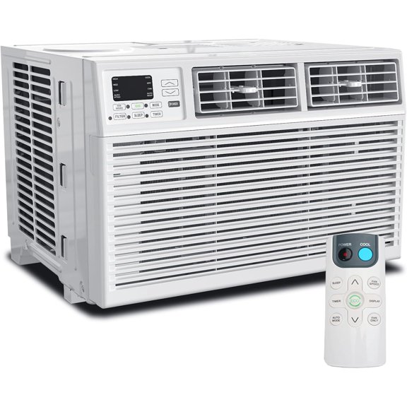 FREE VILLAGE 8,000 BTU Air Conditioner Window Unit Cools up to 350 Sq. Ft.with 7 Modes,Ultra-quiet Window AC Unit with Remote Control,Easy to Install,Energy Saving,White