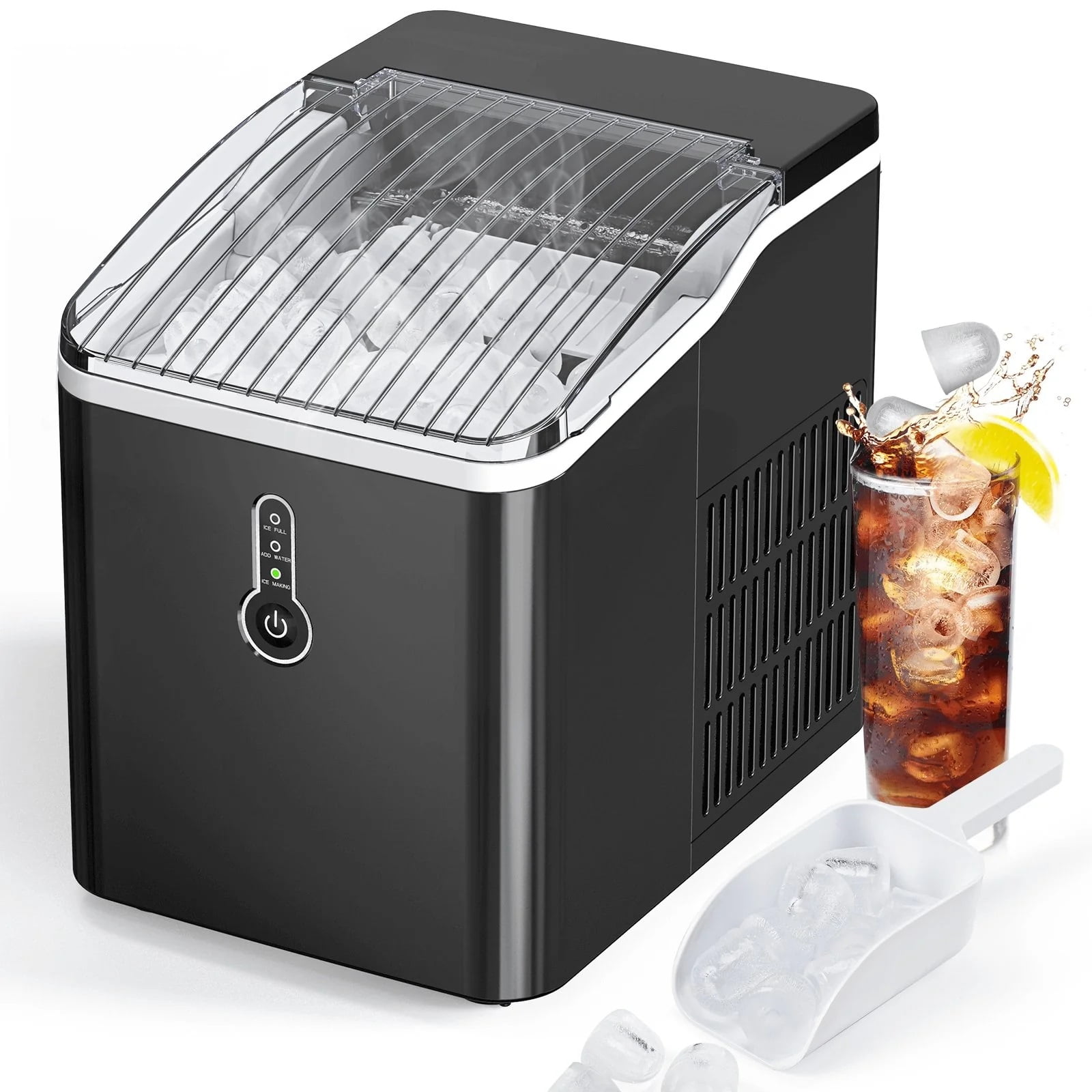 Ice Makers Countertop, FREE VILLAGE Portable Ice Maker Countertop 9 Ice  Ready in 6 Mins, 26Lbs/24H, Self-Cleaning Function, Ice Machine with Ice  Scoop & Basket for Home/Party/Camping (Black) - Coupon Codes, Promo