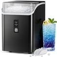 thumbnail image 1 of FREE VILLAGE Nugget Ice Maker Countertop,Pebble Ice Makers with Soft Chewable Ice,35Lbs/24H,Portable Ice Machine with Ice Scoop & Basket,Self-Cleaning for Home Kitchen Office RV,Black, 1 of 8