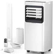 FREE VILLAGE Portable Air Conditioners,8000 BTU,4 in 1 Portable AC Unit with Window Kits, Fan & Dehumidifier Modes,Cools up to 350 Sq.Ft,LED Display/Remote Control,24H Timer for Living Room,Bedroom