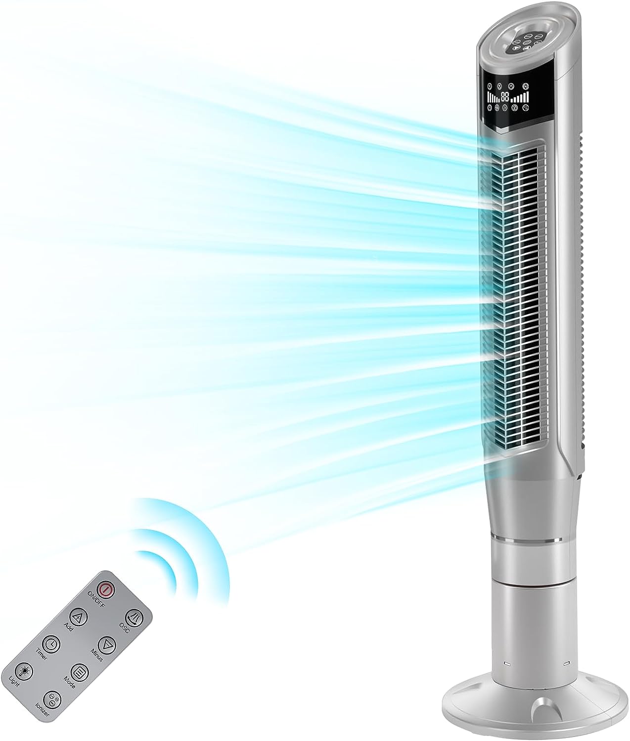 FREE VILLAGE Tower Fan 360°Oscillating Fan 47 Inch Fan Quiet Cooling