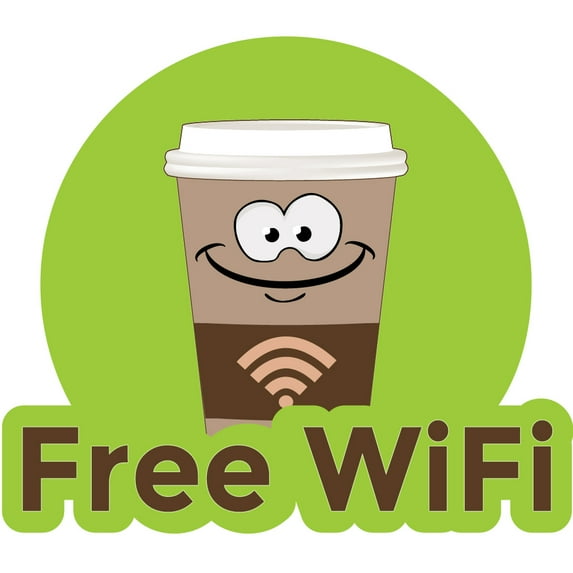 FREE WIFI 8" Concession Decal sign cart trailer stand sticker equipment