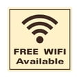 thumbnail image 1 of FREE WIFI AVAILABLE Wall / Door Sign - Ivory / Dark Brown (Medium), 1 of 1